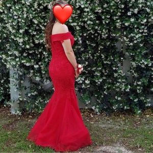 Red prom dress size 7/8